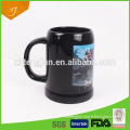 high quality ceramic beer mug with decal,promotional ceramic beer mug